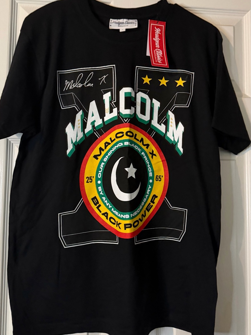Malcolm X Black Graphic Tee - Black